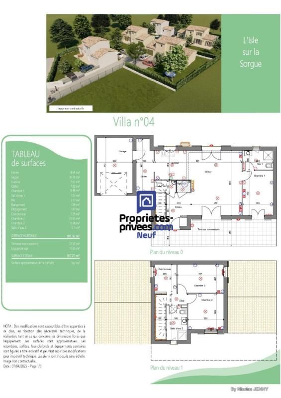 L'ISLE-SUR-LA-SORGUE Villa Contemporaine L'Isle Sur La Sorgue 4 pièces 105 m². Terrain 585 m² 2