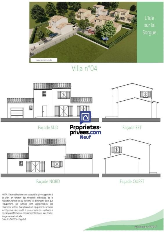 L'ISLE-SUR-LA-SORGUE Villa Contemporaine L'Isle Sur La Sorgue 4 pièces 105 m². Terrain 585 m² 3