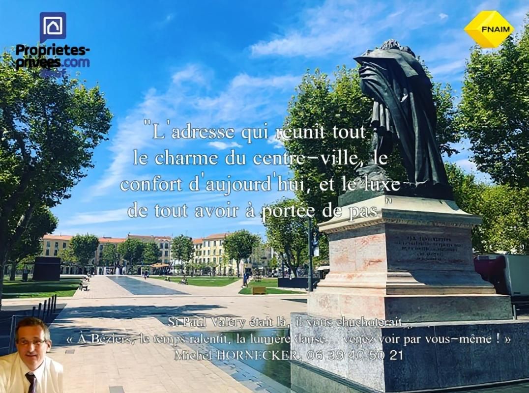 T2 lumineux de plus de 43 m² dernier étage, terrasse Sud et parking. Béziers centre