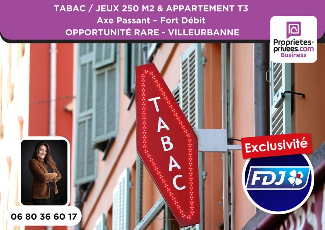 VILLEURBANNE - TABAC, JEUX FDJ 250 M² & APPARTEMENT, EMPLACEMENT N°1
