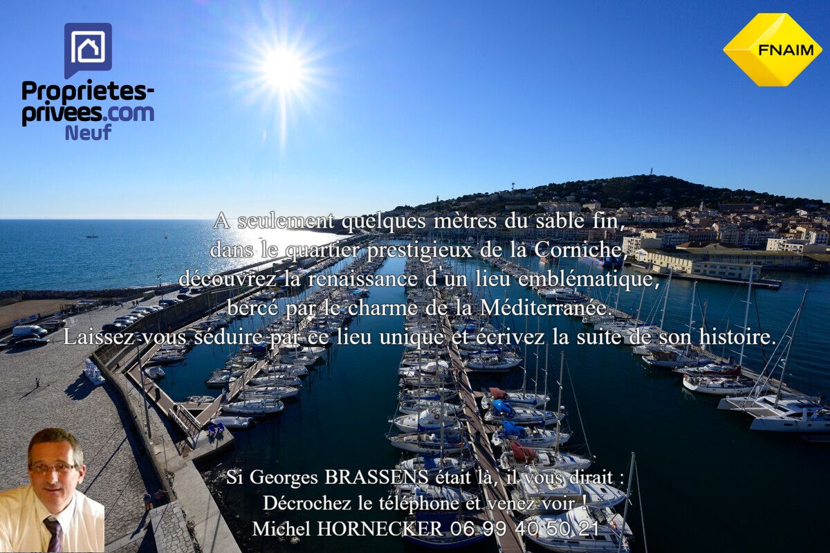 SETE T2 de plus de 44 m² avec terrasse. Quartier de la Corniche à Sète 1