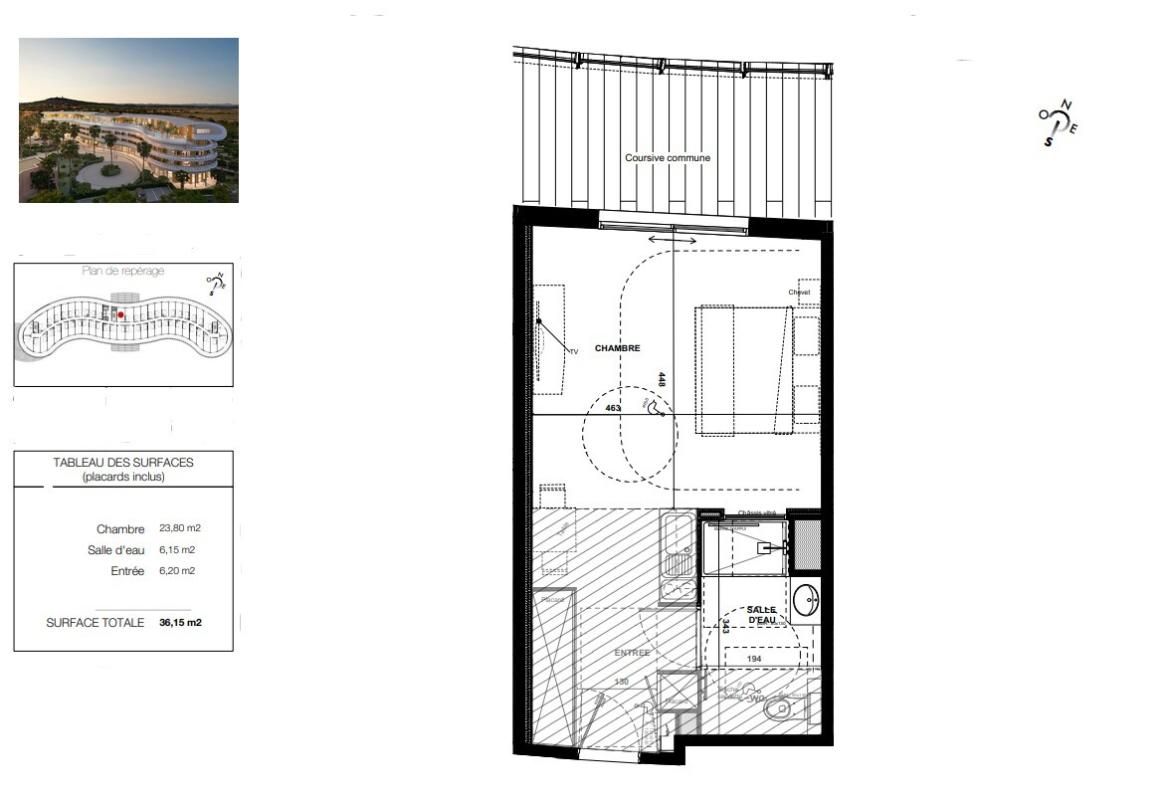 LE CAP D'AGDE Cap d'Agde, Village Naturiste. T1 de standing avec place de parking 2