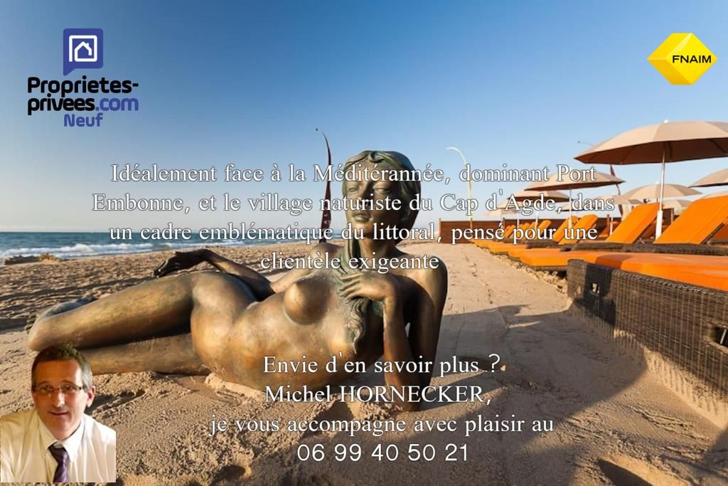 Offrez-vous un T1 élégant en plein coeur du prestigieux village naturiste du Cap d'Agde