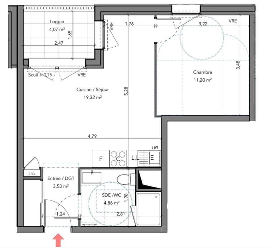 CROZON Crozon 29160 Appartement tout confort 38 m² 1 chambres aucun travaux à prévoir dernier étage 2
