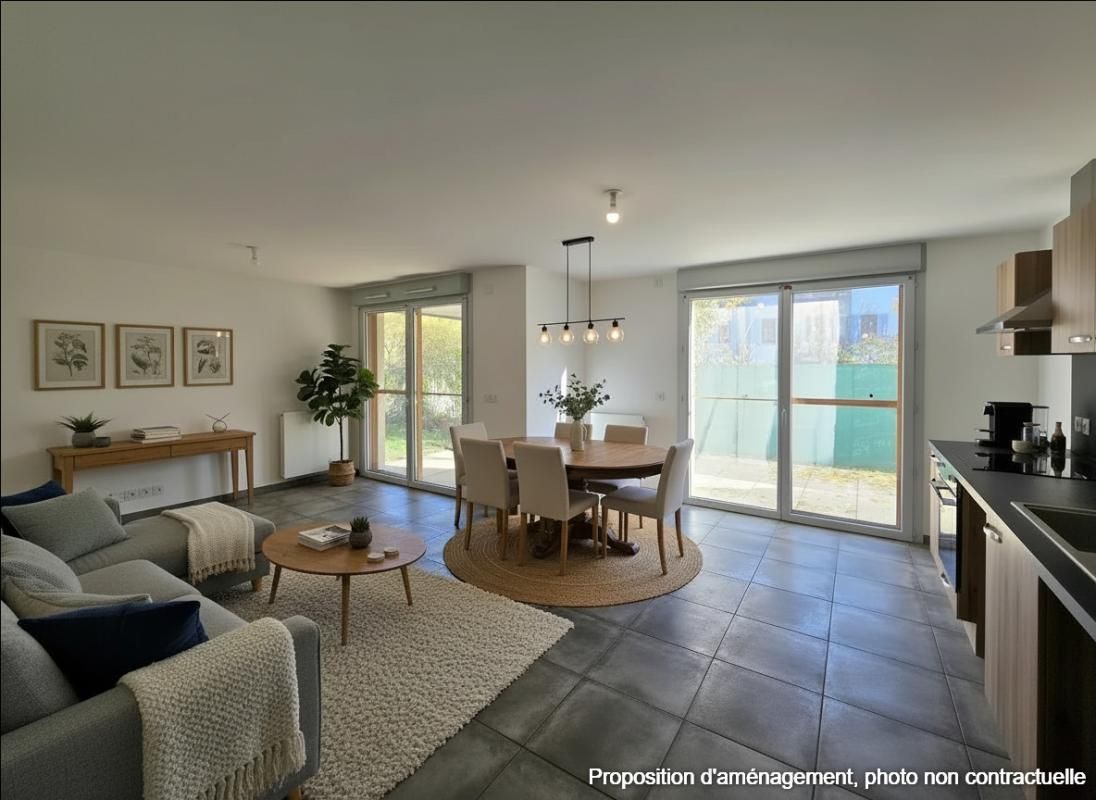 MANOSQUE EXCLUSIVITE, En RDC de la résidence "Le Parc Gabriel" BEL APPARTEMENT T3 DE 67 M² avec jardin, garage et terrasse 2