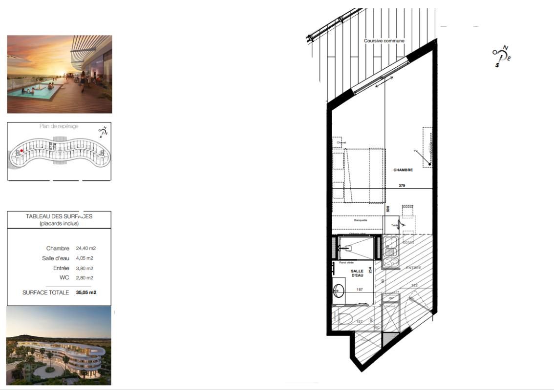LE CAP D'AGDE Le haut de gamme s'invite dans ce T1 de 35 m² au sein du village naturiste du Cap d'Agde 2