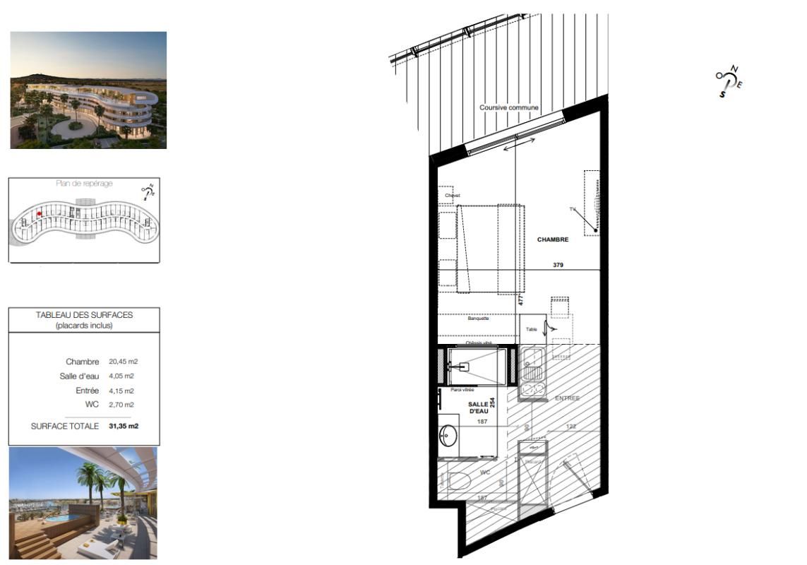LE CAP D'AGDE Le haut de gamme s'invite dans ce T1 de plus de 31 m² au sein du village naturiste du Cap d'Agde 2