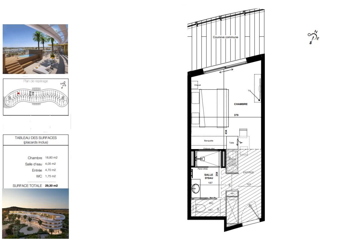 LE CAP D'AGDE Le haut de gamme s'invite dans ce T1 de plus de 29 m² au sein du village naturiste du Cap d'Agde 2