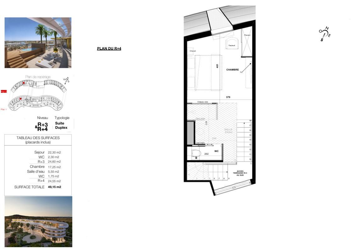 LE CAP D'AGDE Le haut de gamme s'invite dans ce Duplex de plus de 49 m² exposé Sud au sein du village naturiste du Cap d'Agde 3