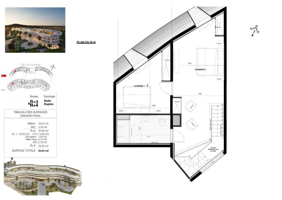 LE CAP D'AGDE Le haut de gamme s'invite dans ce Duplex de plus de 83 m² exposé Sud au sein du village naturiste du Cap d'Agde 3