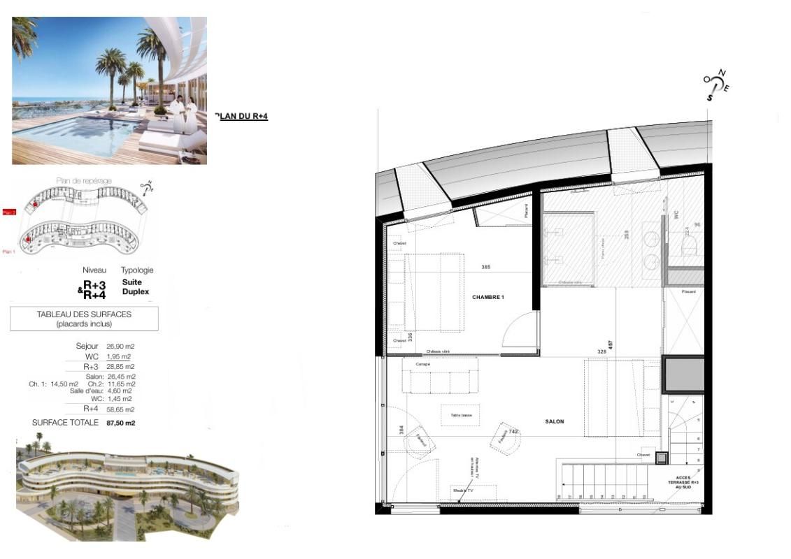 LE CAP D'AGDE Le haut de gamme s'invite dans ce Duplex de 87,50 m² exposé Sud au sein du village naturiste du Cap d'Agde 3