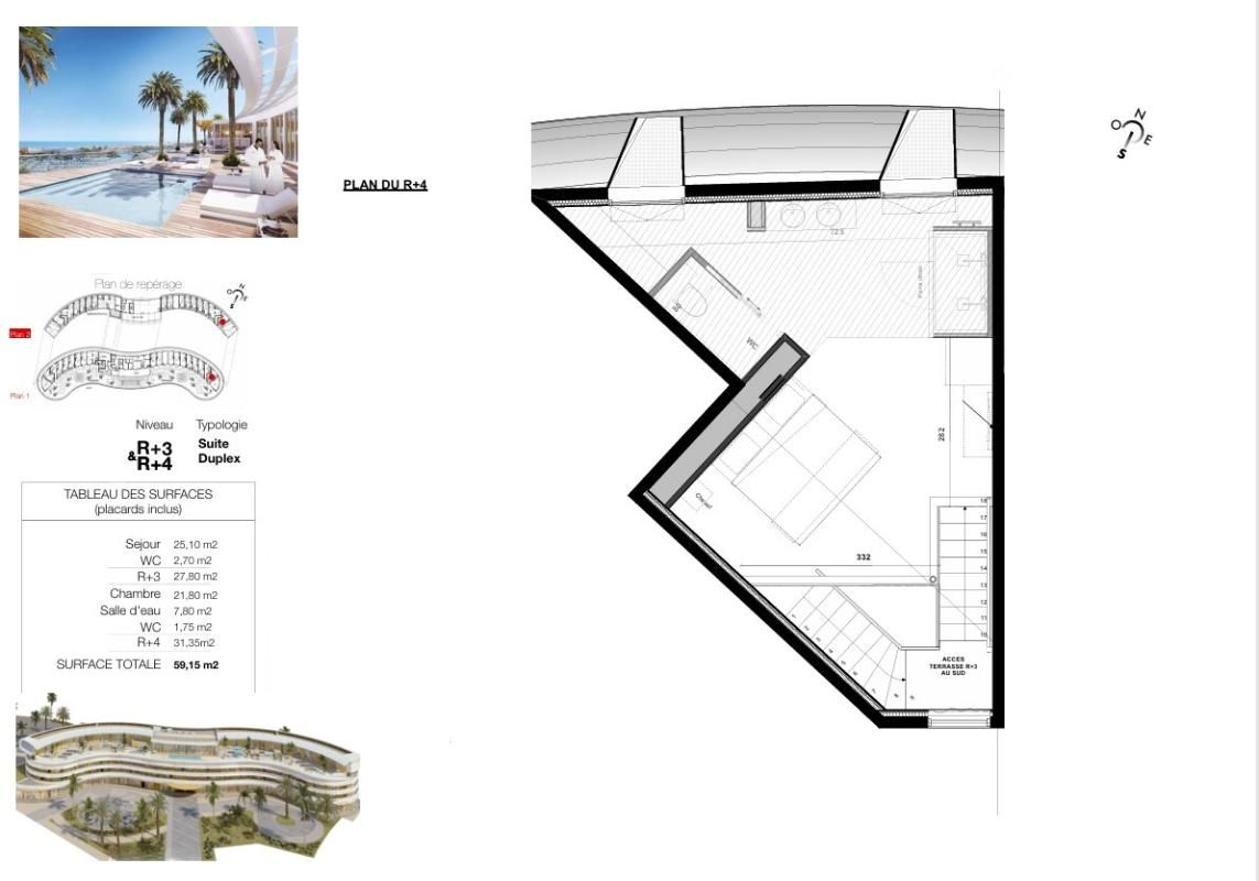 LE CAP D'AGDE Le haut de gamme s'invite dans ce Duplex de plus de 59 m² au sein du village naturiste du Cap d'Agde 3