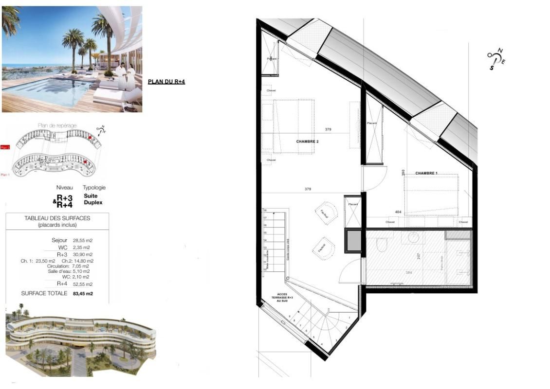 LE CAP D'AGDE Le haut de gamme s'invite dans ce Duplex de plus de 83 m² au sein du village naturiste du Cap d'Agde 3