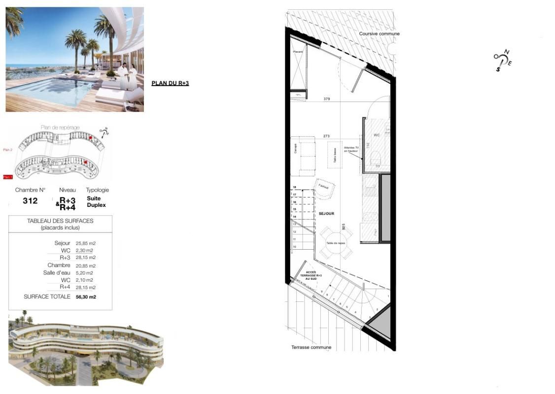 LE CAP D'AGDE Le haut de gamme s'invite dans ce Duplex de plus de 56 m² au sein du village naturiste du Cap d'Agde 3