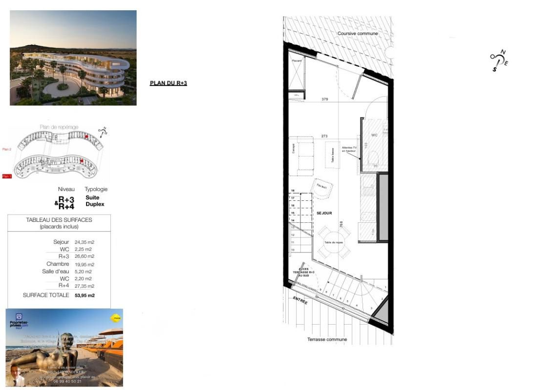 LE CAP D'AGDE Le haut de gamme s'invite dans ce Duplex de près de 54 m² au sein du village naturiste du Cap d'Agde 2