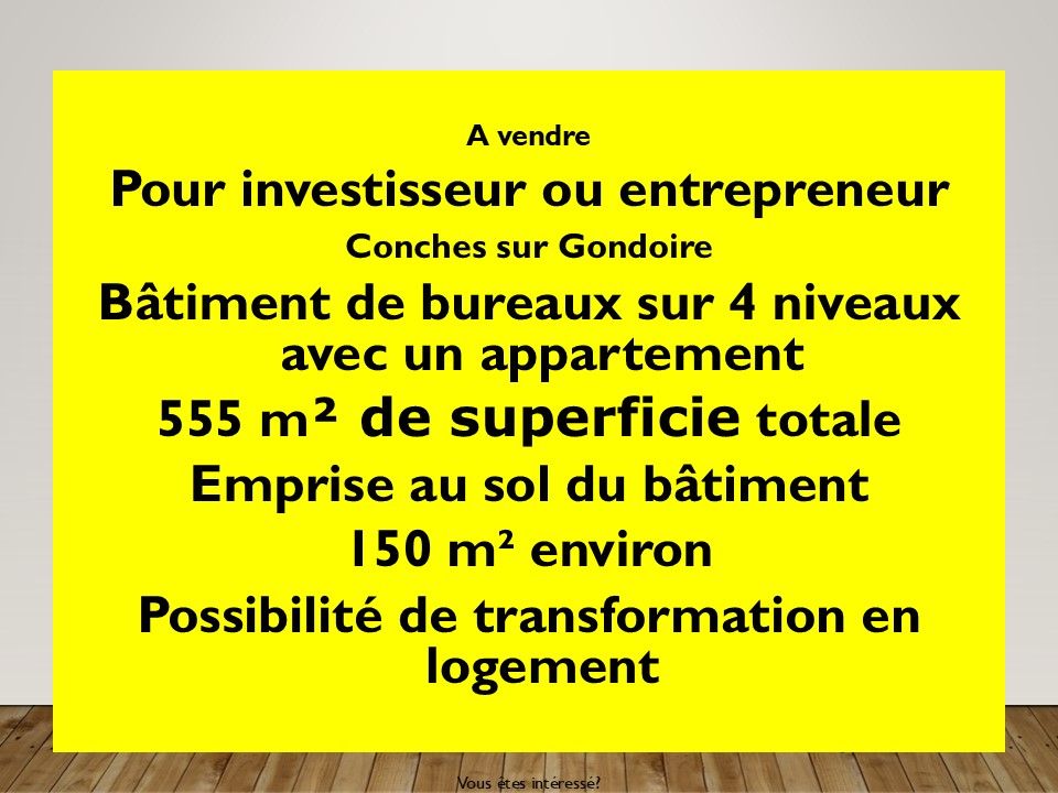 LAGNY-SUR-MARNE Immeuble de bureaux Conches Sur Gondoire de 555 m² 1
