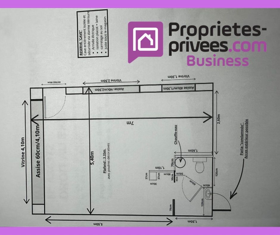 SAINT-MALO 35400 SAINT MALO - LOCAL COMMERCIAL 35 M² GRANDE VITRINE 3