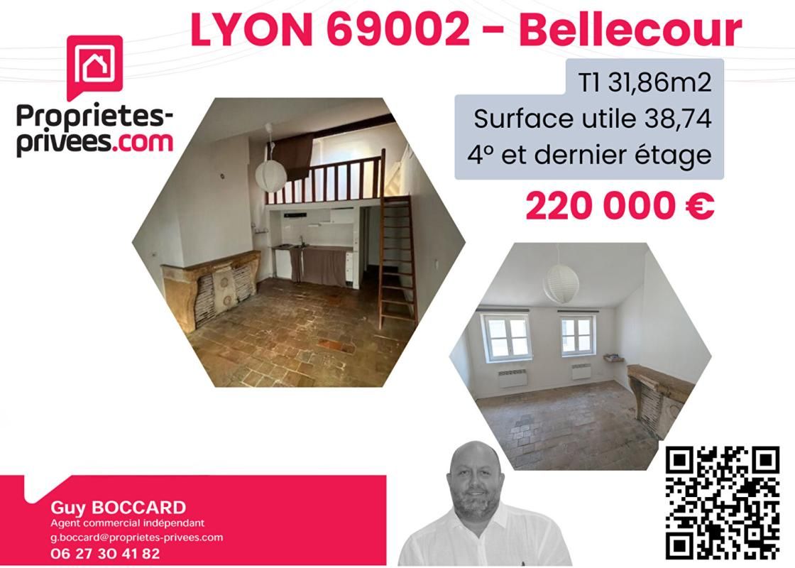 Appartement Lyon 1 pièce(s) 31.86 m2
