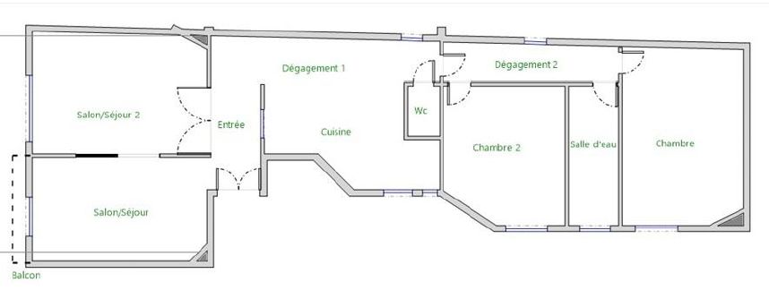 PARIS-15E-ARRONDISSEMENT Appartement  4 pièce(s) 88,69 m2 dans un bel immeuble haussmannien, quartier Convention 2