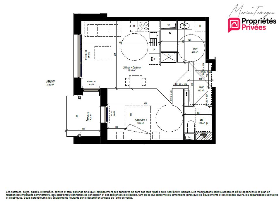 COMPIEGNE Deux pièces avec Terrasse, Jardin et Garage Quartier des Sablons FRAIS DE NOTAIRE OFFERTS 2