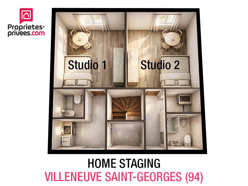 VILLENEUVE-SAINT-GEORGES 1 Lot 28M2 - 2 Appartements de 14M2 - 94190 - VILLENEUVE- SAINT-GEORGES 2