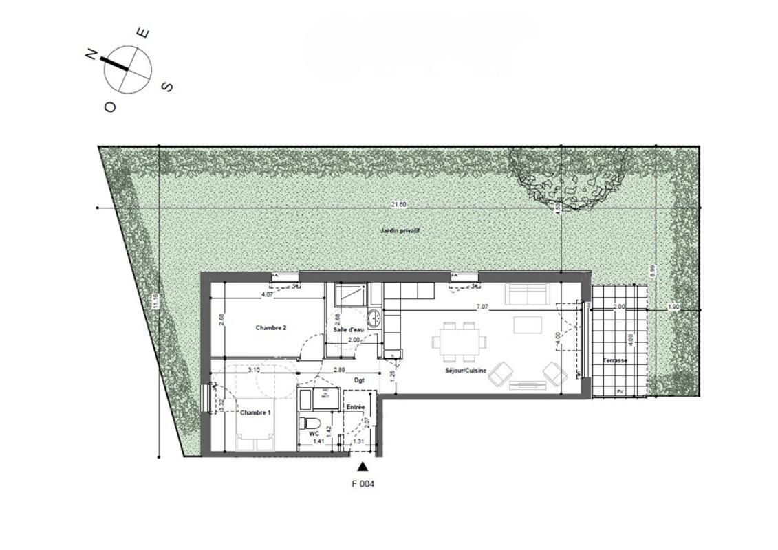 AVIGNON T3 62.70m², lumineux avec terrasse dans un parc paysager à Montfavet 4
