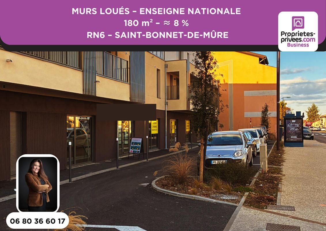MURS COMMERCIAUX LOUÉS 180 m² - RN6 SAINT-BONNET-DE-MÛRE