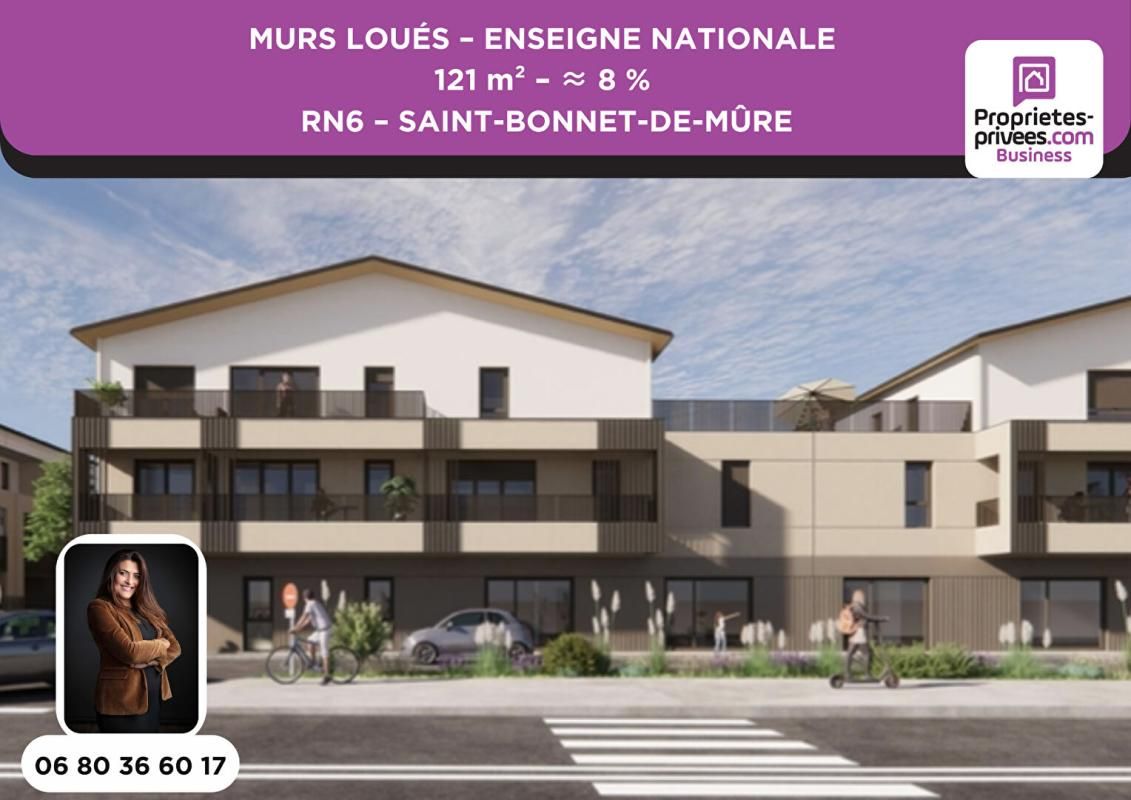 MURS COMMERCIAUX LOUÉS 121 m²  - RN6 SAINT-BONNET-DE-MÛRE