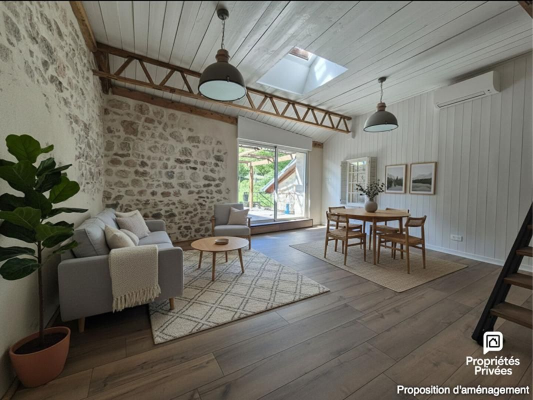 COLLONGES Maison en pierre rénovée - 144 m² - 3 ch - Double garage - Calme 2