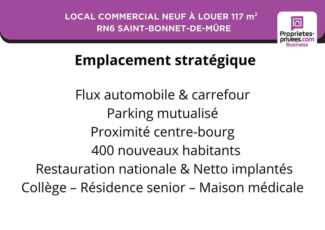 SAINT-BONNET-DE-MURE LOCAL COMMERCIAL À LOUER 117 m² - RN6 SAINT-BONNET-DE-MÛRE 2