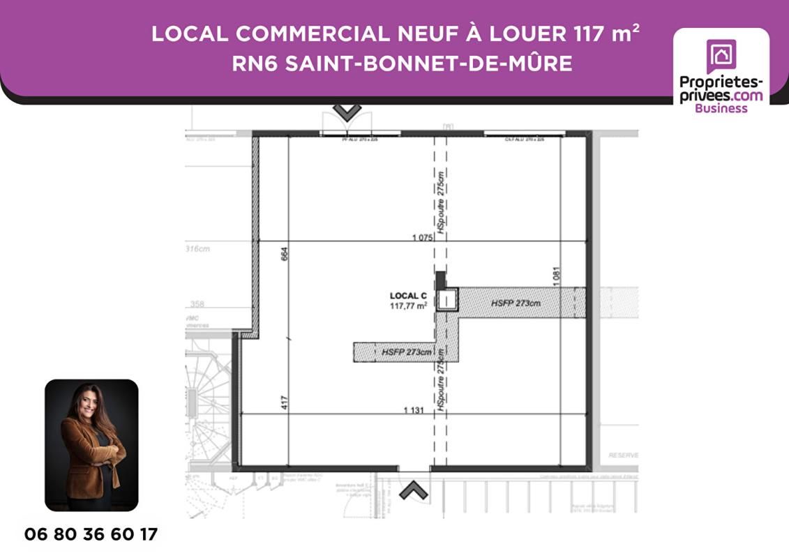 SAINT-BONNET-DE-MURE LOCAL COMMERCIAL À LOUER 117 m² - RN6 SAINT-BONNET-DE-MÛRE 4