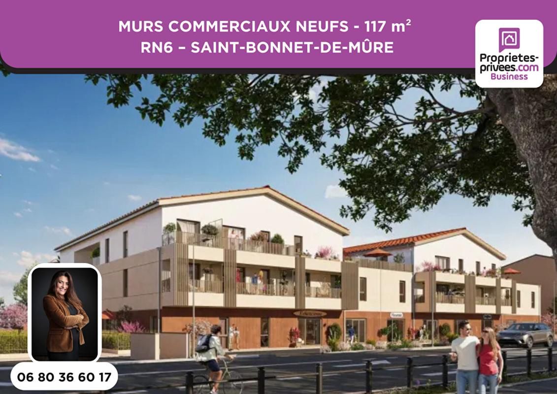 MURS COMMERCIAUX NEUFS -117 m² - RN6 SAINT-BONNET-DE-MÛRE