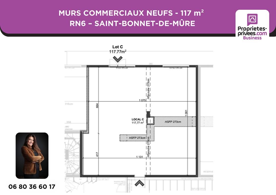 SAINT-BONNET-DE-MURE MURS COMMERCIAUX NEUFS -117 m² - RN6 SAINT-BONNET-DE-MÛRE 4