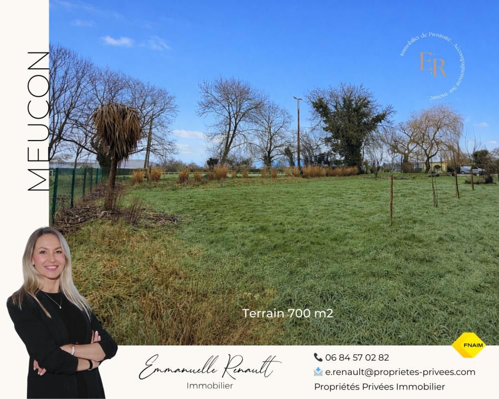 NOUVEAU Terrain à bâtir de 700 m² à Meucon, 400m de l'Eglise, EXLUSIVITE