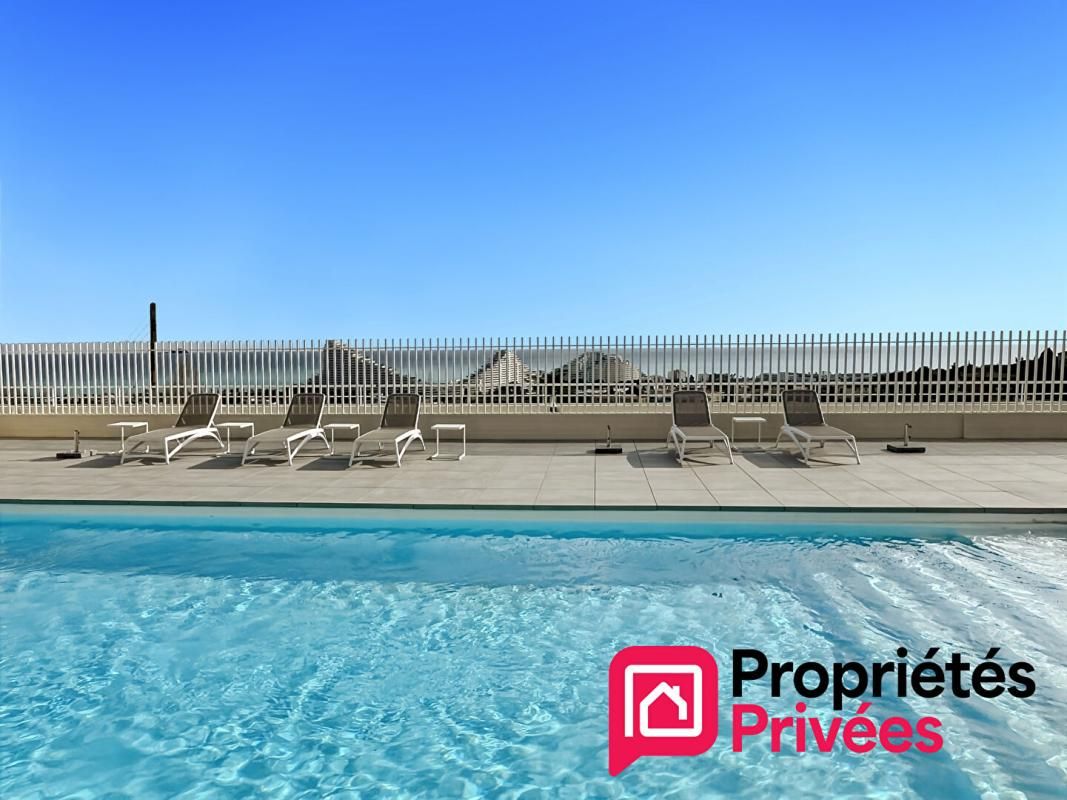 Villeneuve-Loubet ? 3 pièces en dernier étage, terrasse, vue mer & montagnes