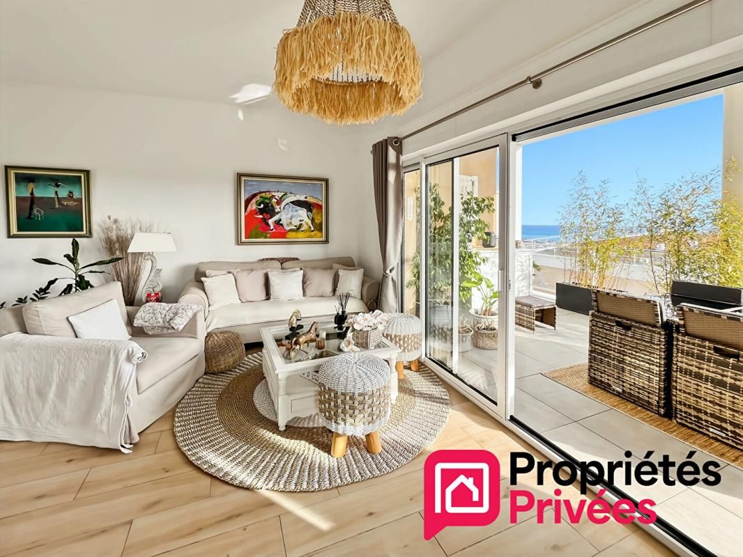 VILLENEUVE-LOUBET Villeneuve-Loubet ? 3 pièces en dernier étage, terrasse, vue mer & montagnes 3
