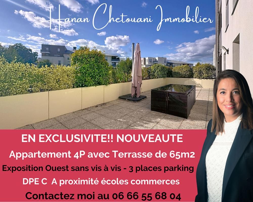 Appartement T4  82 m² avec terrasse exceptionnelle de 65 m²