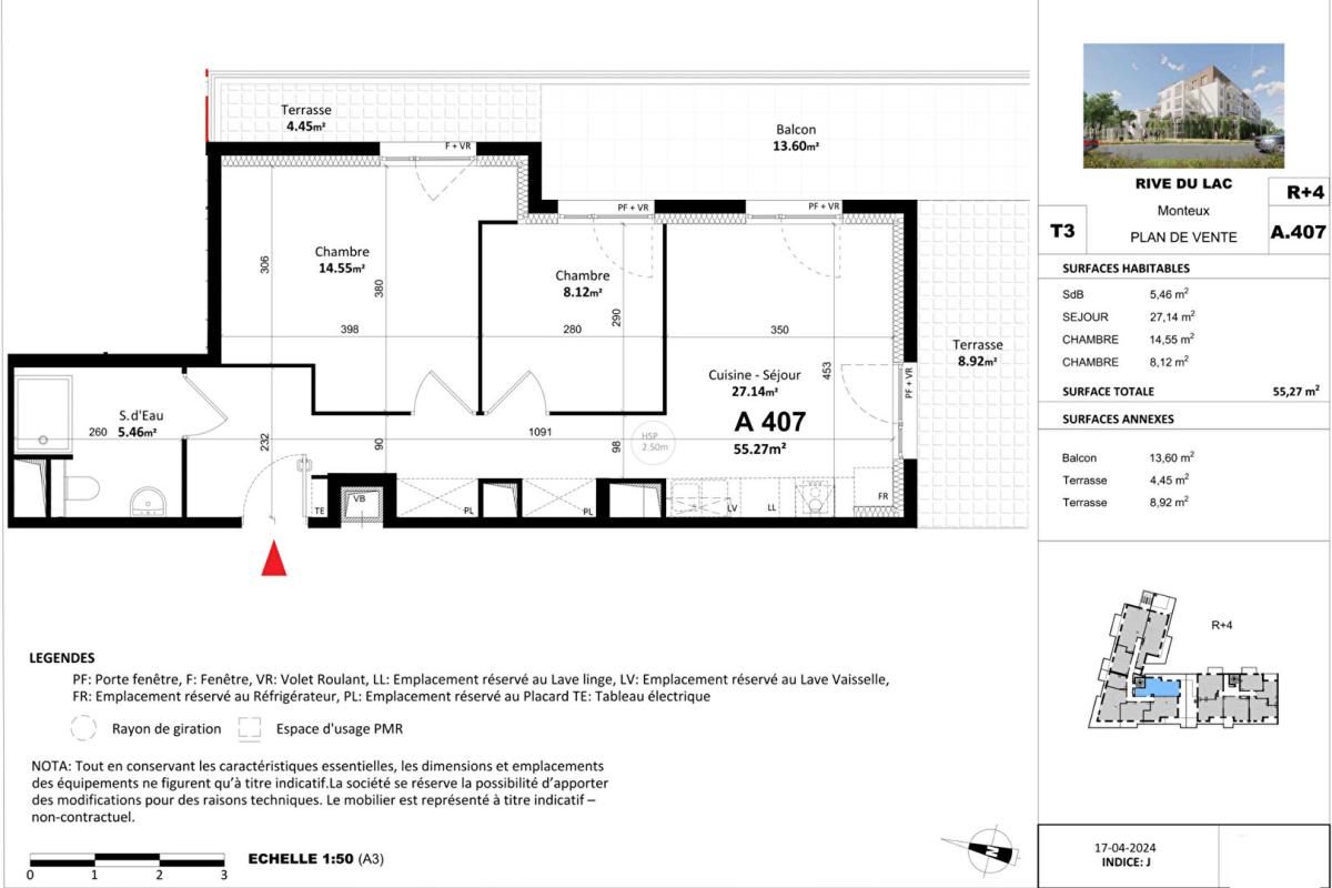MONTEUX FRAIS NOTAIRE OFFERT: A SAISIR! T3- 55,27 m² Idéalement situé: 197 000  avec terrasses, un garage. Très Grand confort MONTEUX (84170) 4