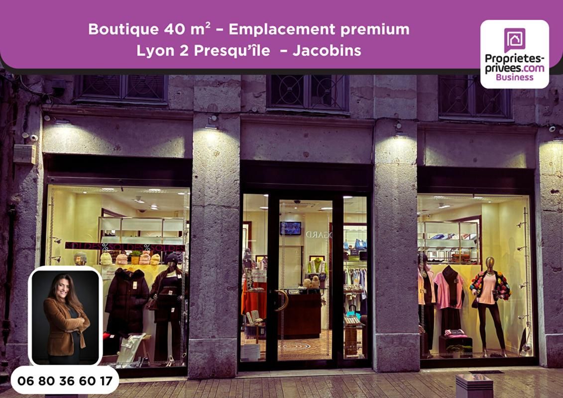 PRET A PORTER,  Boutique 40 m² - Lyon 2 Presqu'île - Quartier Jacobins - Emplacement premium