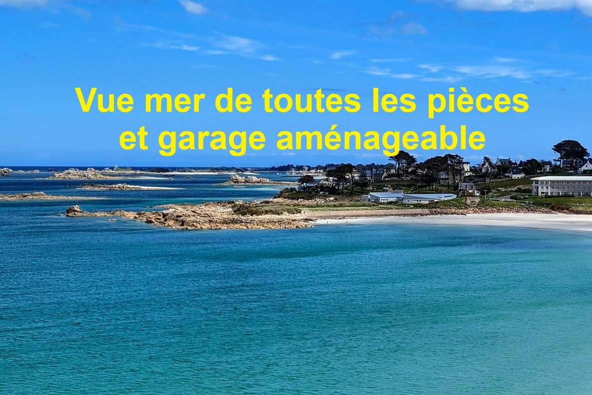 TREVOU-TREGUIGNEC Maison de 56 m2 avec garage et jardin . Belle vue mer de toutes les pièces 2