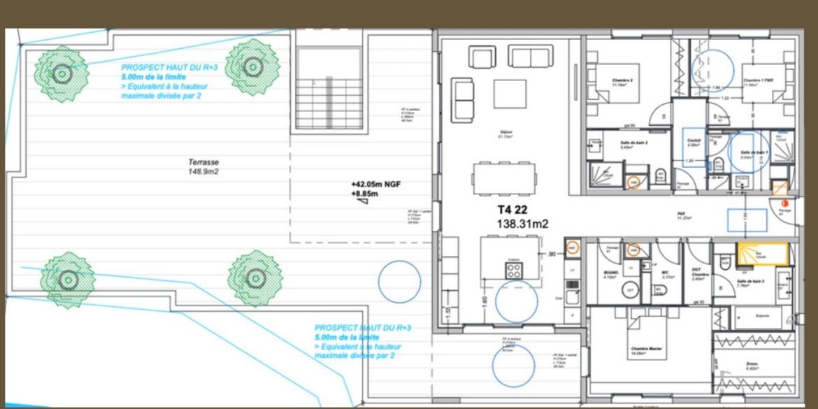 PORTO-VECCHIO Penthouse toit terrasse de 139 m² avec 149m² de terrasse à Porto Vecchio 2