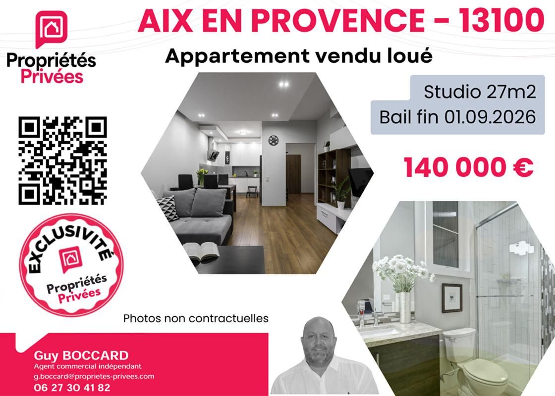 Appartement Aix En Provence 1 pièce(s) 26.40 m2