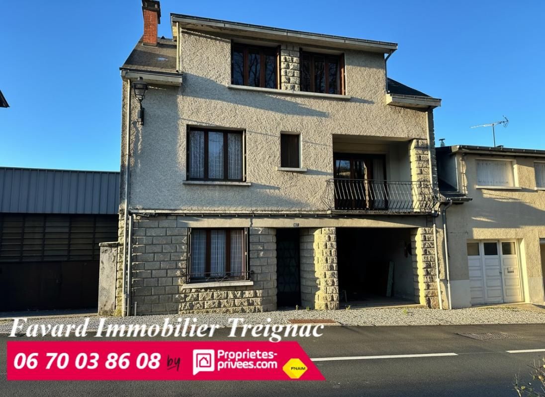 A SAISIR . Maison avec grand atelier et bureau ? 4 chambres ? Centre Treignac