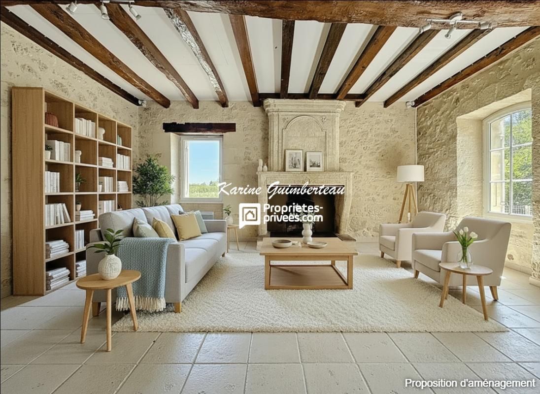 FRONSAC Maison en pierre Fronsadais 160 m2 + jardin 2