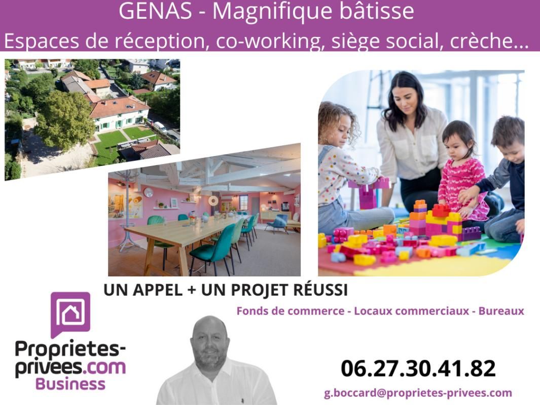 69740 GENAS - Murs commerciaux 345 m², Terrain 1.281 m²