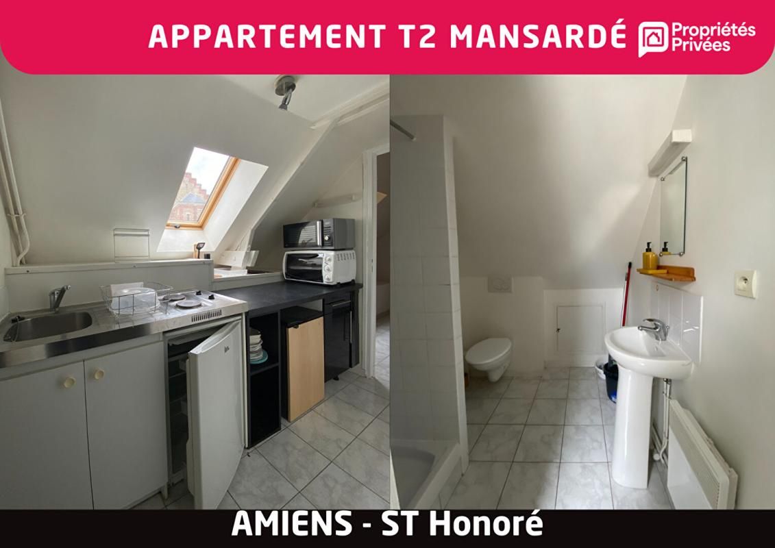AMIENS Appartement  T2  mansardé - Amiens Quartier St Honoré-Jeanne d'Arc - Vente Interactive 3