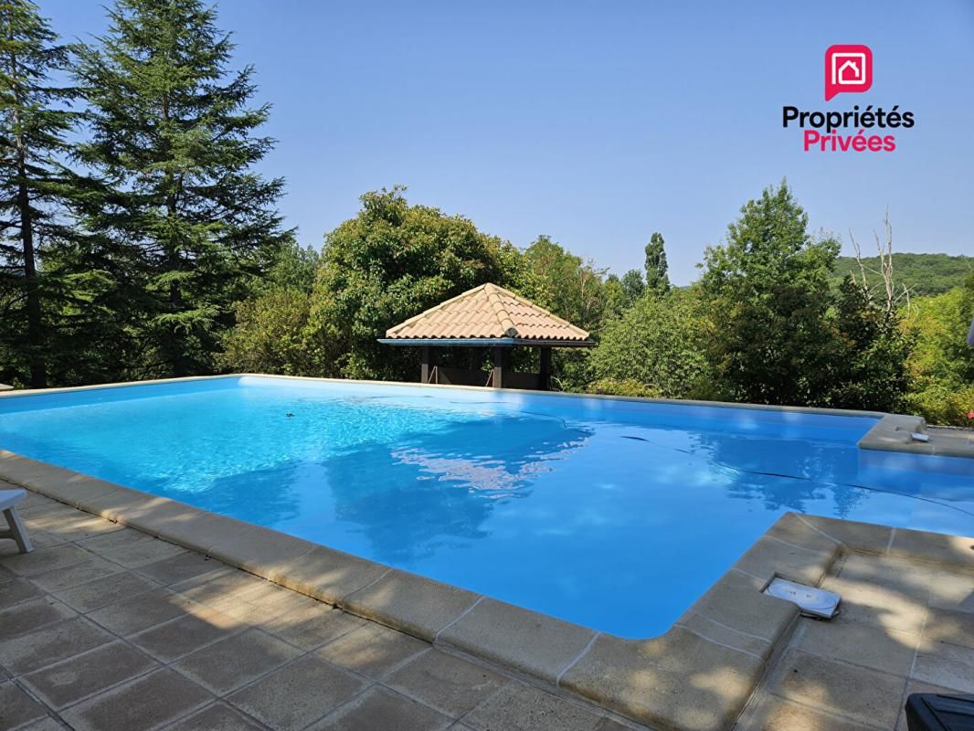 PENNE-D'AGENAIS Penne d'Agenais -: Maison plain pied, 6 pièces - 4 Chambres -145 m², vue - Studette -double garage - piscine 2