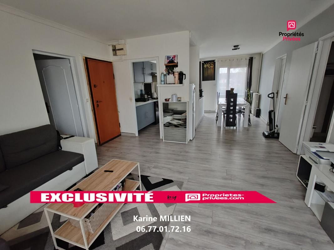 DREUX 28100 Appartement de type T4 - 3 chambres - Terrasse - Cave - Garage - 106 000  HAI