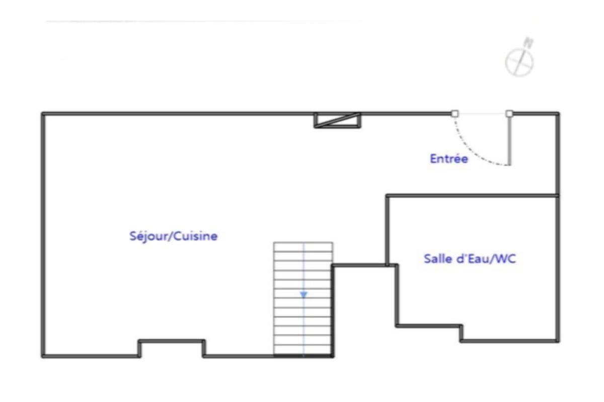 RENNES RENNES - T1Bis DUPLEX - 36.61 m2 (42,37m2 au sol) - ATTIQUE - 1 Place de Parking 3