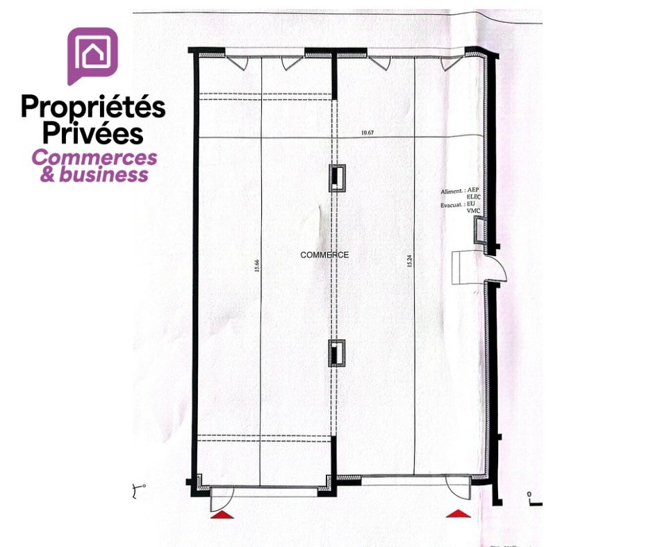 DOL-DE-BRETAGNE 35120 DOL DE BRETAGNE - LOCAL COMMERCIAL 164 M²  TOUS COMMERCES 2